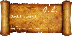 Gaebl Lionel névjegykártya
